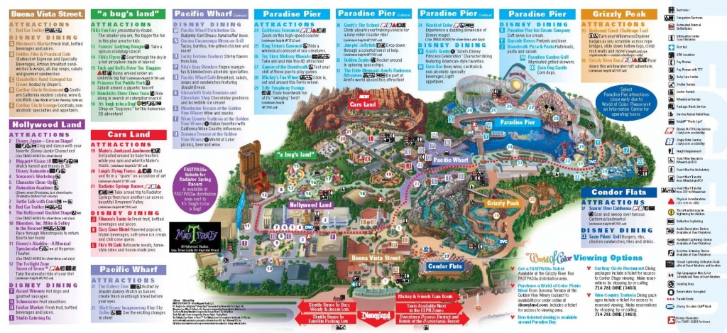 Disney S California Adventure Park Clio And Adventures Map - Touran - Printable Disneyland Map 2014