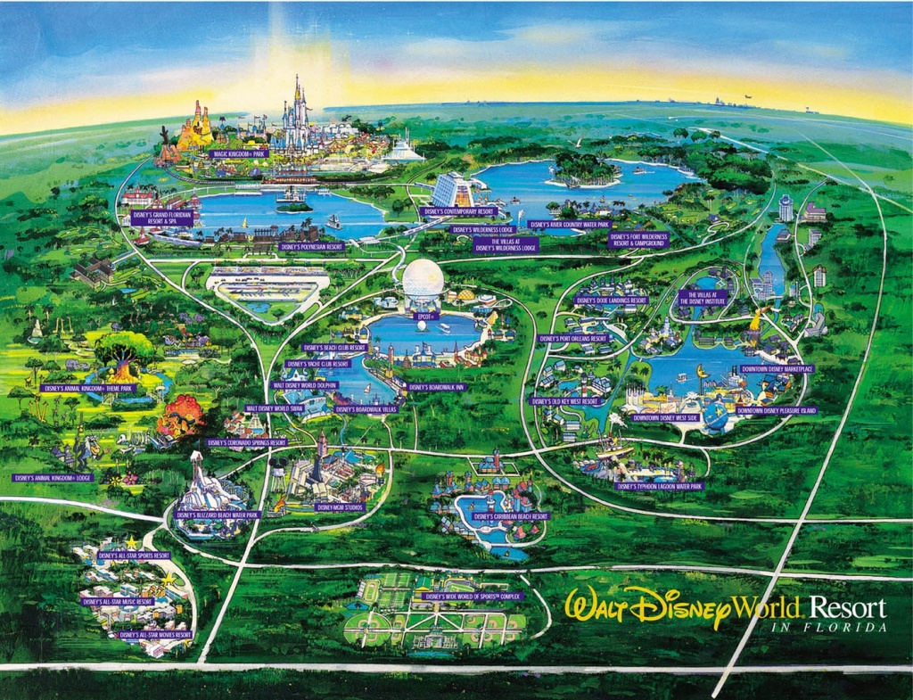 Disney World Map - Orlando • Mappery - Disney Springs Florida Map