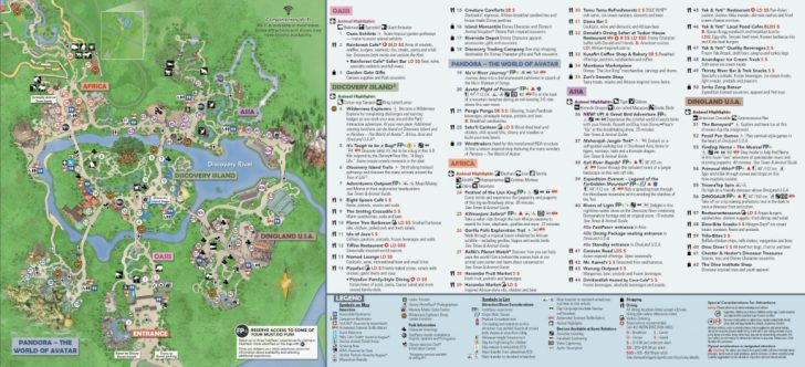 Disney's Animal Kingdom Map Theme Park Map - Disney Florida Maps 2018