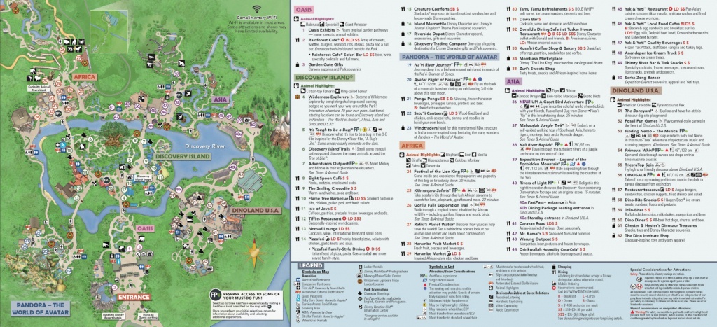 Disney&amp;#039;s Animal Kingdom Map Theme Park Map - Disney World Florida Theme Park Maps