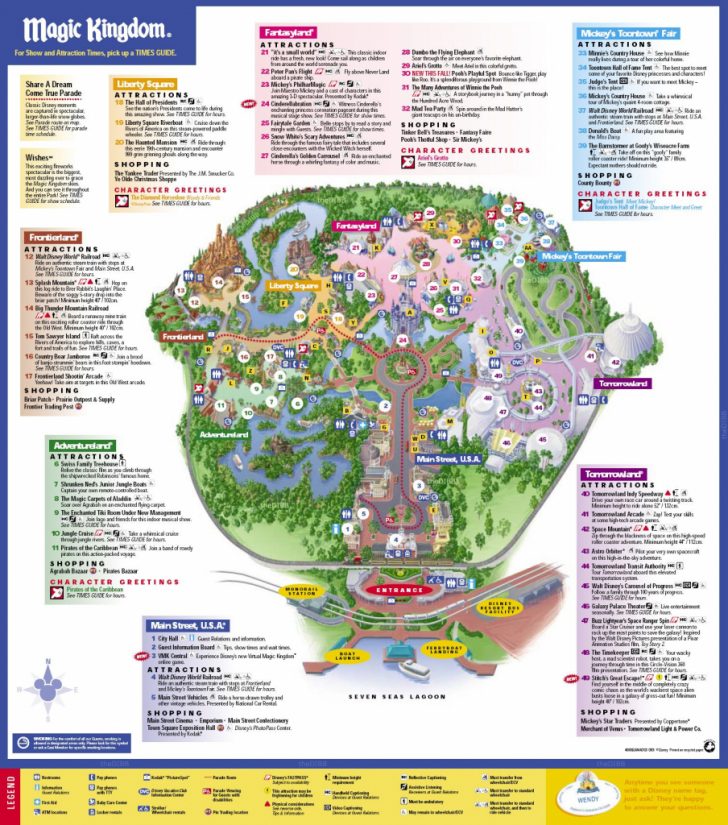 Disneys Magic Kingdom Map Disney039s Magic Kingdom Orlando Fl Usa Map Of Magic Kingdom Orlando Florida 728x825 