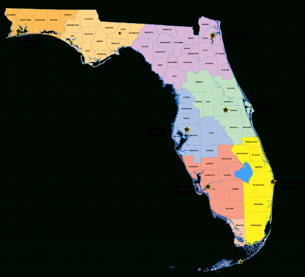 Districts | Florida Department Of Environmental Protection - Florida Sinkhole Map By County