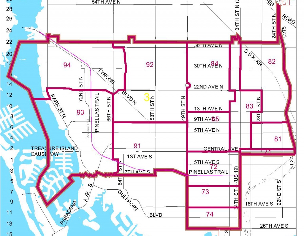 Districts - Map Of St Petersburg Florida Area