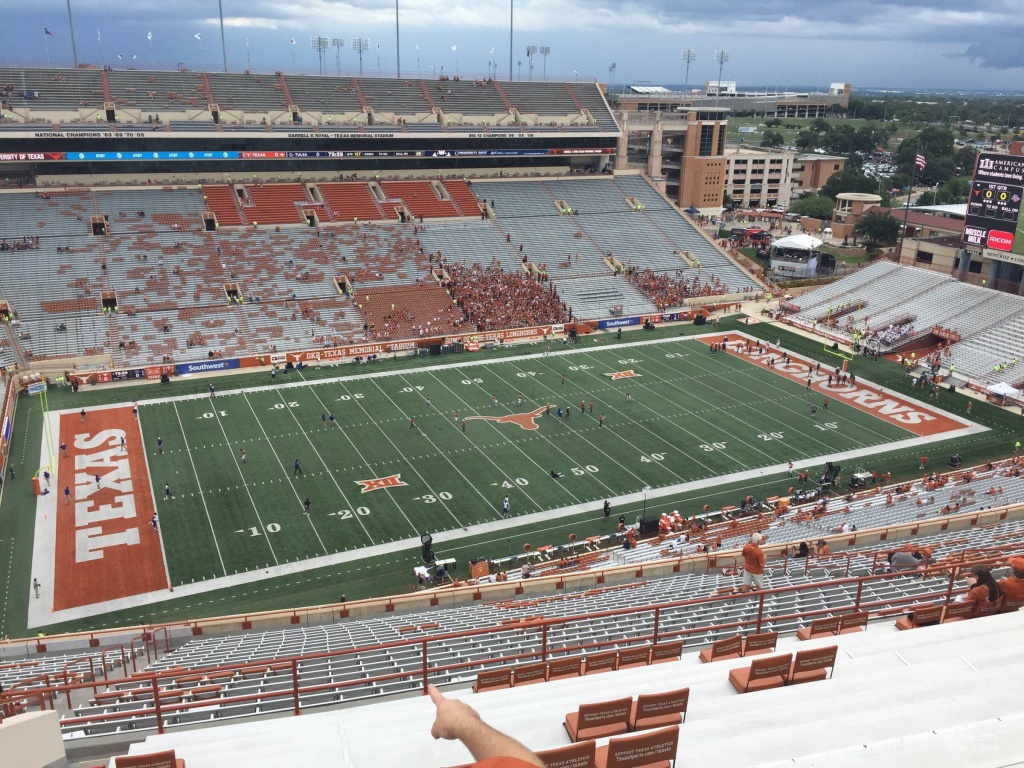 Dkr-Texas Memorial Stadium Section 107 - Rateyourseats - Texas Longhorn Stadium Seating Map