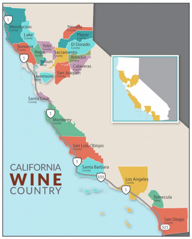 California Wine Country Map