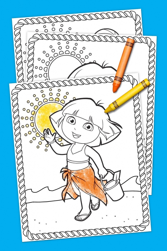 Dora Summertime Coloring Pack | Coloring Pages | Color, Toddler Fun - Dora Map Printable