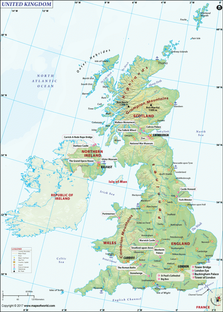 Download And Print Uk Map For Free Use. Map Of United Kingdom - Printable Map Of Ireland And Scotland