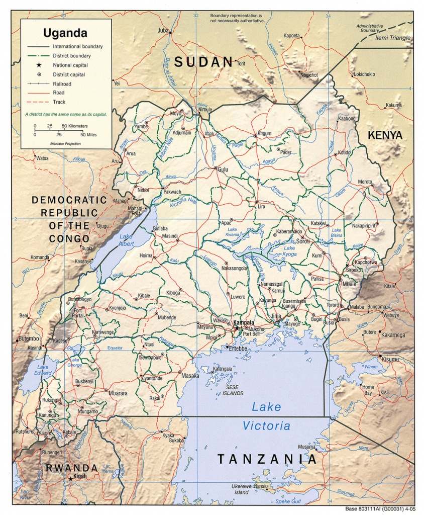 Download Free Uganda Maps - Printable Map Of Uganda