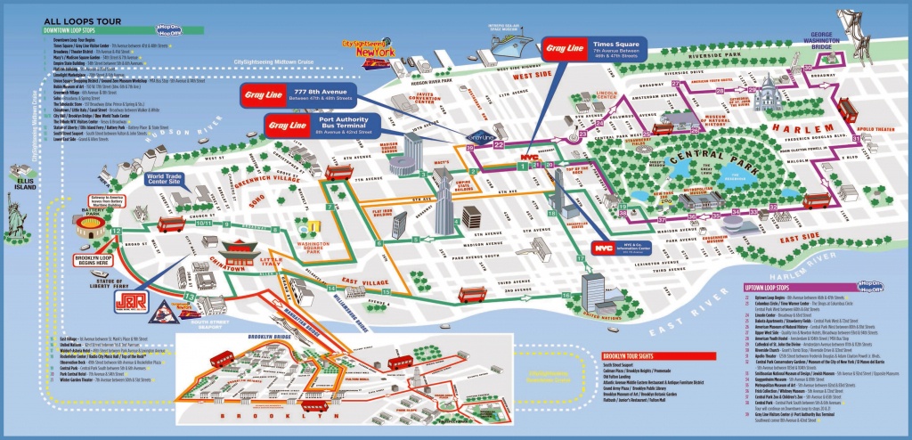 Download Manhattan Attractions Map Major Tourist Maps And Of New - Map Of New York Attractions Printable