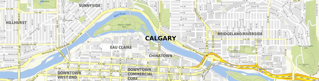Download Map Calgary - Printable Map Of Downtown Calgary