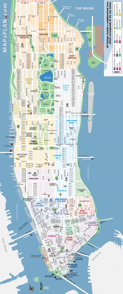 Downloadable Map Of Manhattan | Dyslexiatips - New York Printable Map Pdf