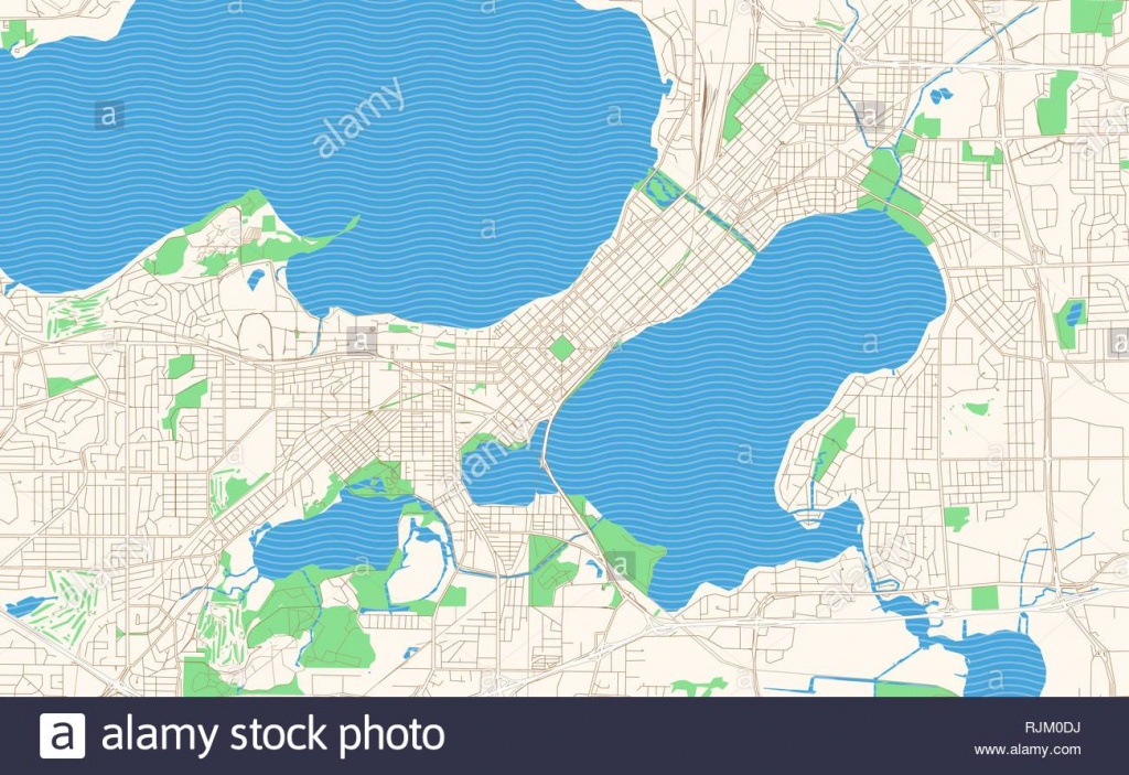 Downtown Madison Wisconsin Stock Vector Images - Alamy - Printable Map Of Downtown Madison Wi