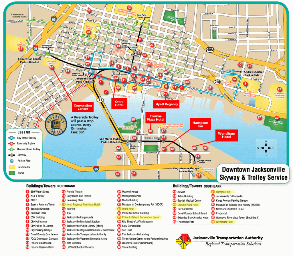 street map of downtown miami florida | printable maps