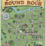 Downtown Round Rock Illustrated Map On Behance   Round Rock Texas Map
