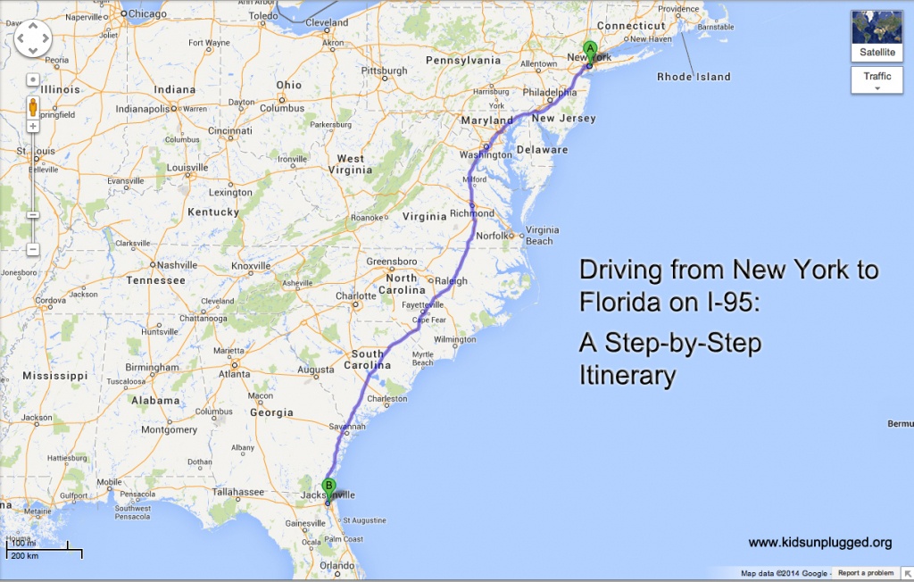 Driving From New York To Florida – A Step-By-Step Itinerary | Kids - Map Of Hotels In Orlando Florida