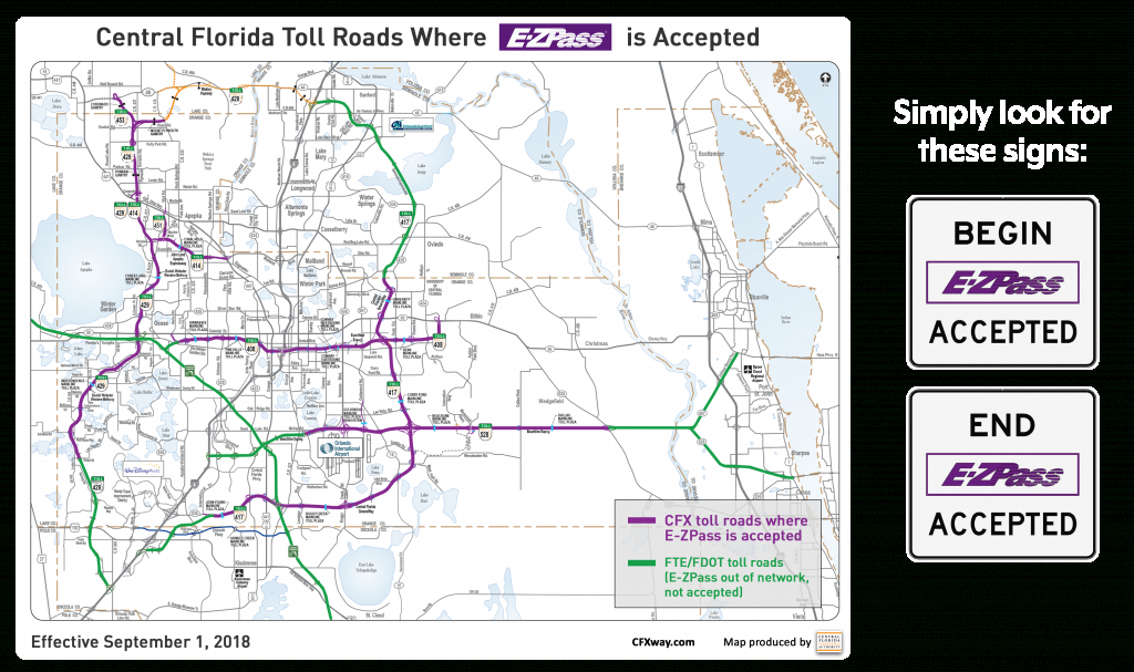 E-Zpass Accepted On Our Roads | Central Florida Expressway Authority - Road Map To Orlando Florida