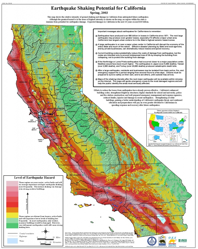 Earthquake Shaking Potential For California, Usa : Mapporn - Chill Hours Map California