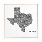 East Urban Home 'texas Map' Framed Graphic Art & Reviews | Wayfair   Map Of Texas Art