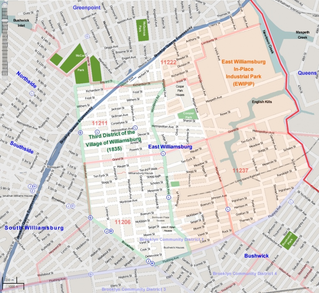 East Williamsburg Brooklyn Wikipedia Brooklyn Street Map Printable 