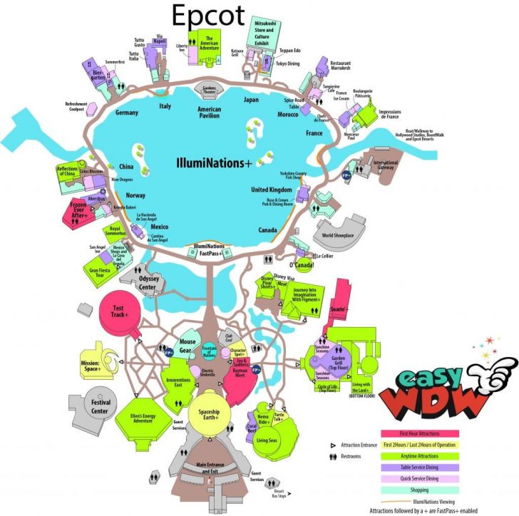 Printable Map Of Epcot 2015