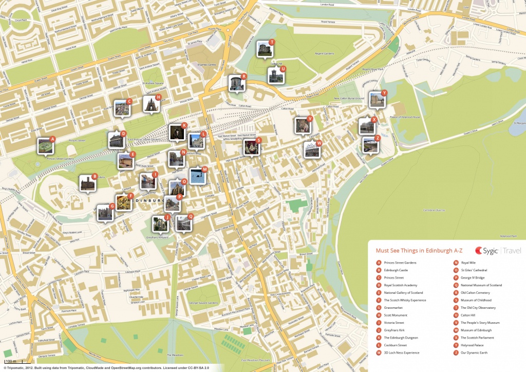 Edinburgh Printable Tourist Map | Sygic Travel - Edinburgh City Map Printable