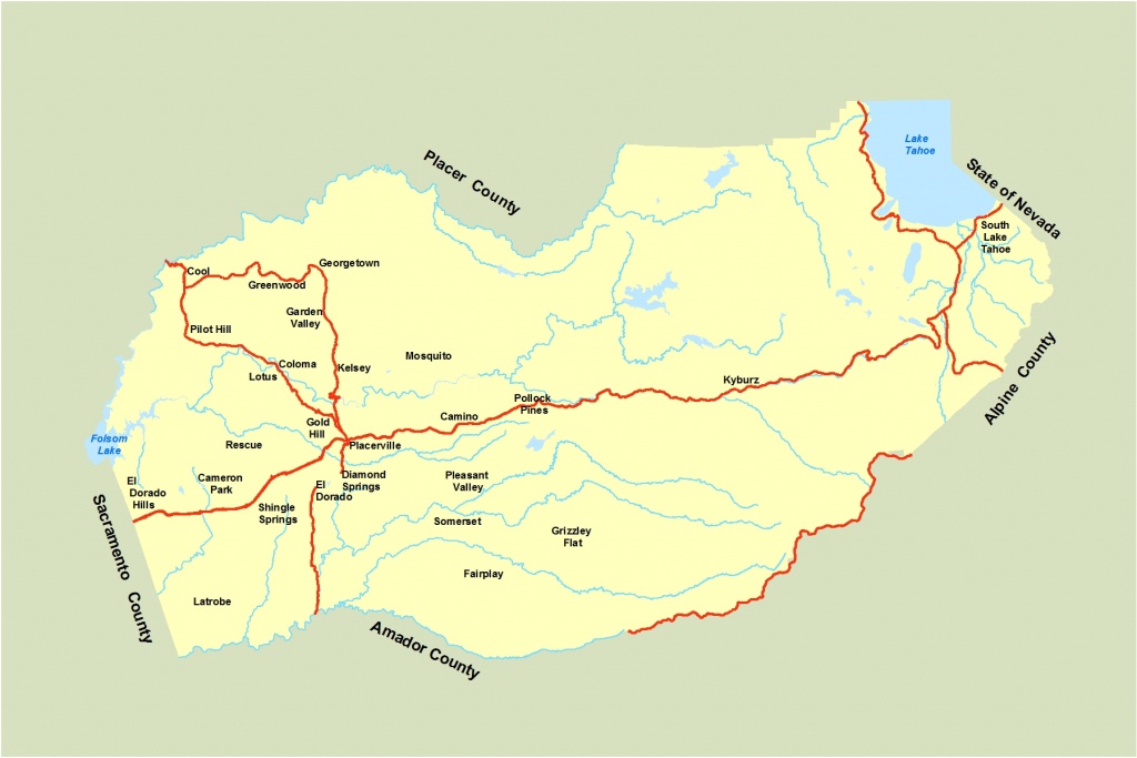 El Dorado County Map And Travel Information Download Free El El Dorado County California Parcel Maps 