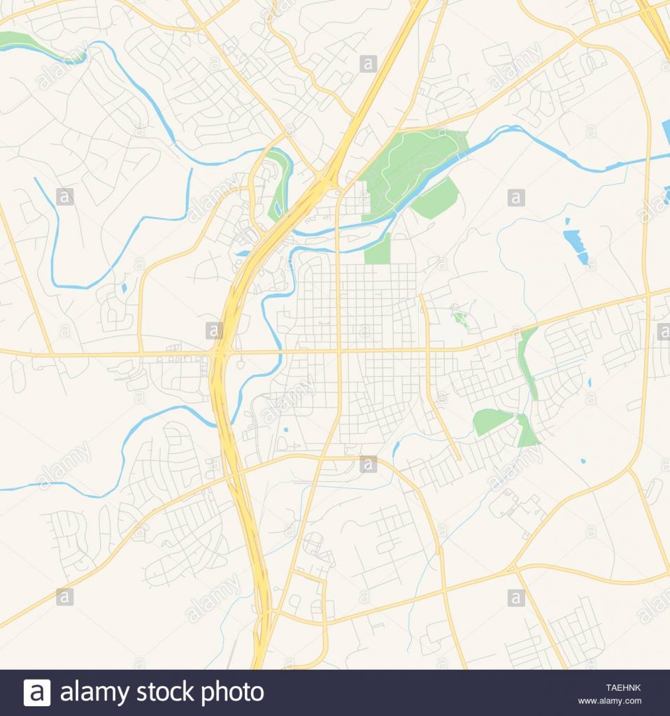 Empty Vector Map Of Georgetown, Texas, Usa, Printable Road Map ...
