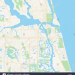 Empty Vector Map Of Jupiter, Florida, Usa, Printable Road Map   Where Is Jupiter Florida On The Map