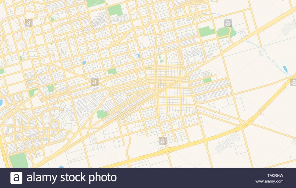 Empty Vector Map Of Midland, Texas, Usa, Printable Road Map Created - Map Of Midland Texas And Surrounding Areas