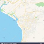 Empty Vector Map Of Puerto Vallarta, Jalisco, Mexico, Printable Road   Puerto Vallarta Maps Printable