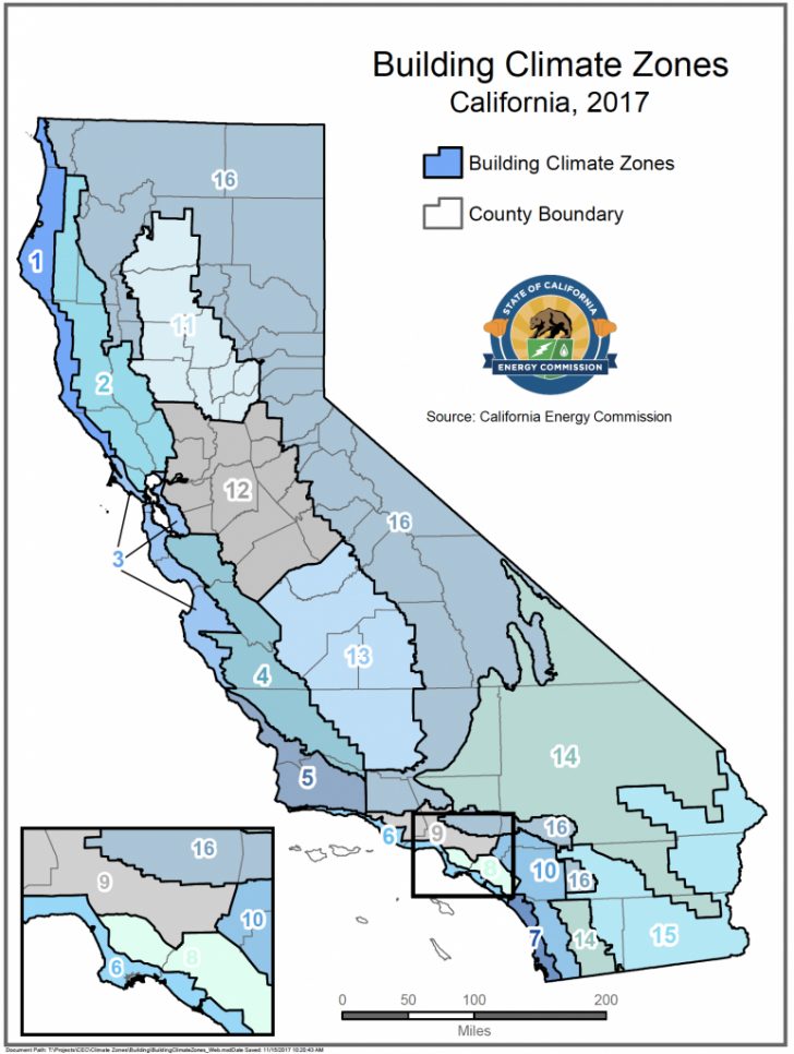 California Heat Zone Map