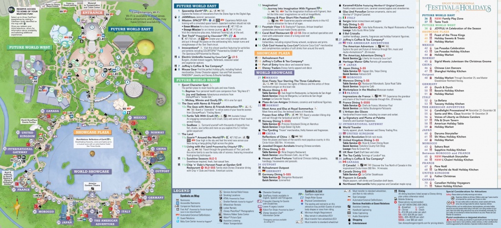 Epcot International Festival Of The Holidays Map 2018 At Walt Disney - Printable Epcot Map