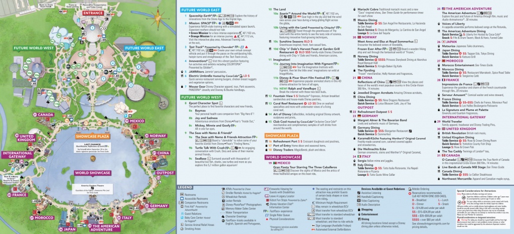 Epcot Map - Walt Disney World - Printable Epcot Map