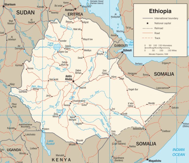 Printable Map Of Ethiopia