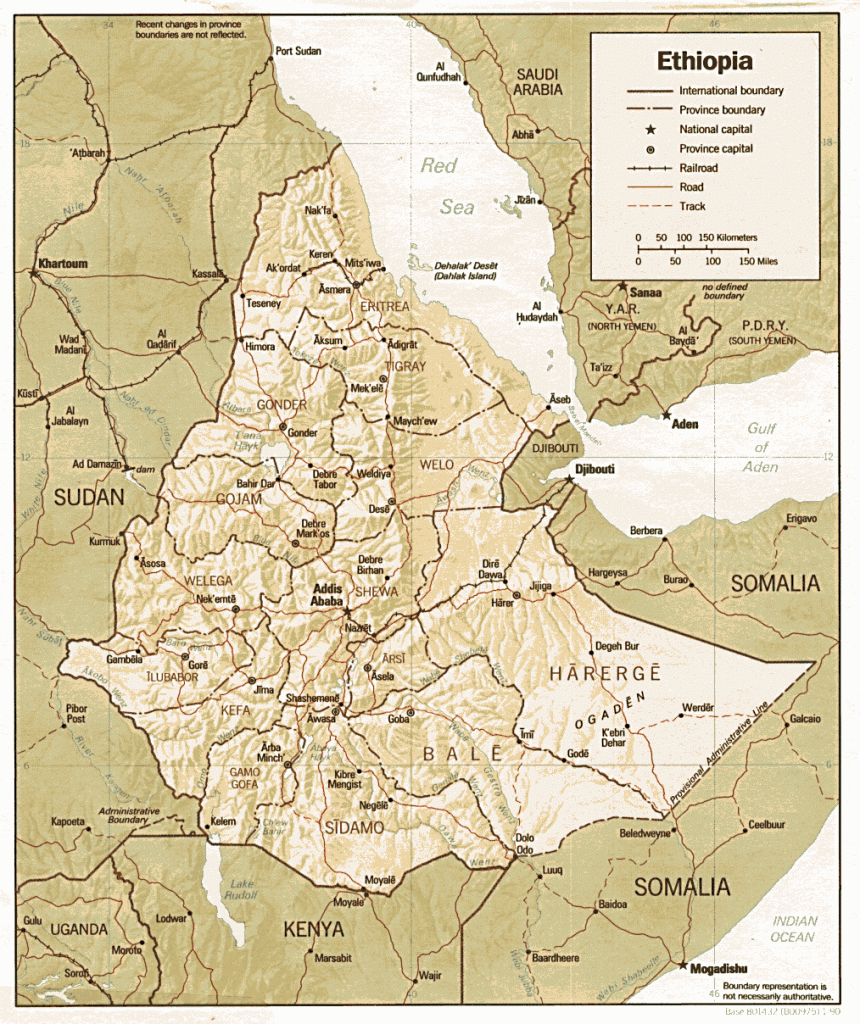 Ethiopia Maps - Perry-Castañeda Map Collection - Ut Library Online - Printable Map Of Ethiopia