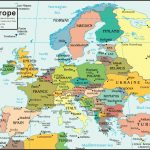 Europe Map And Satellite Image   Printable Political Map Of Europe