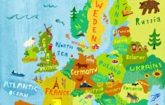 europe map illustration digital print poster kidschengel europe travel map printable Europe Map Illustration / Digital Print Poster / Kidschengel - Europe Travel Map Printable