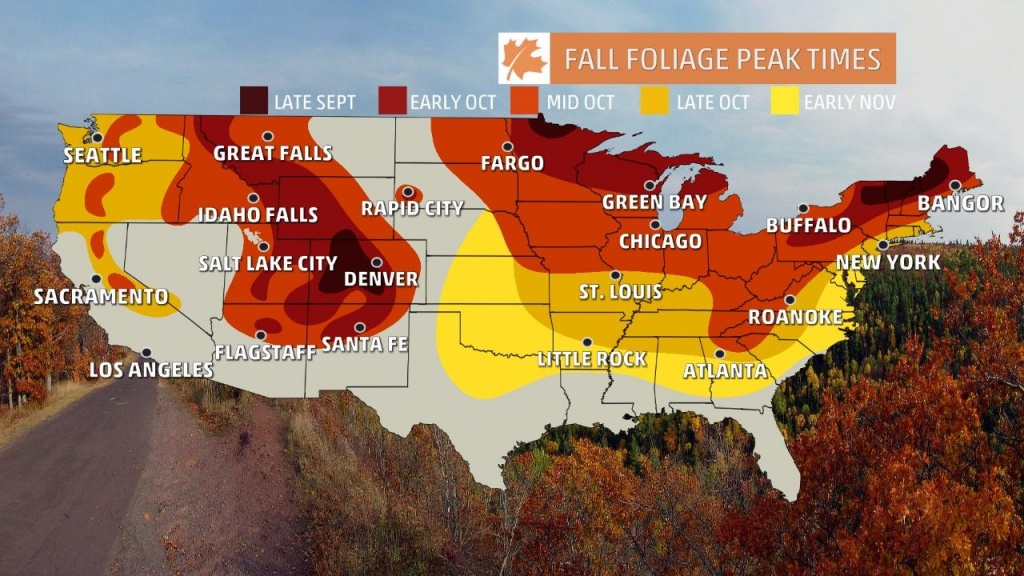 Fall Foliage Finder - Following Fall - California Fall Color Map