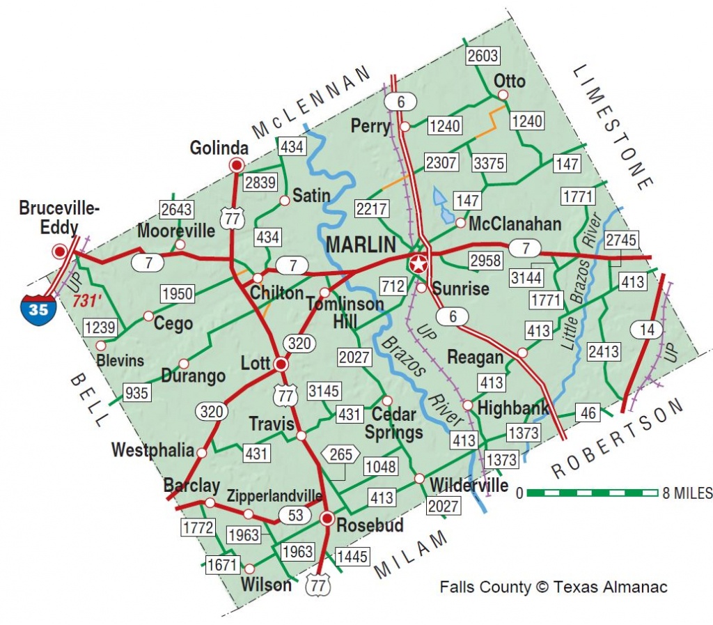 Falls County | The Handbook Of Texas Online| Texas State Historical - Brazos County Texas Map