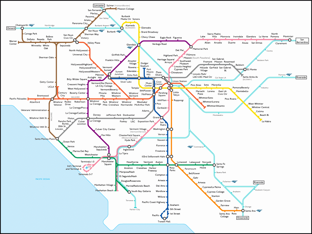 Fantasy Subway Map For Southern California! (One Of These Days - California Metro Map
