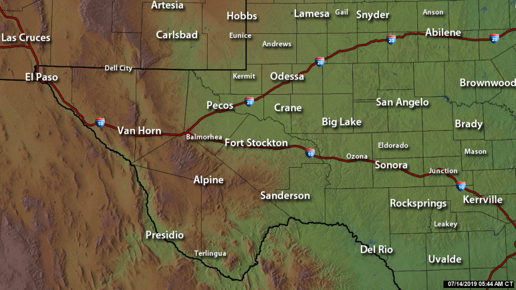 Far West Texas Radar On Khou - West Texas Weather Map