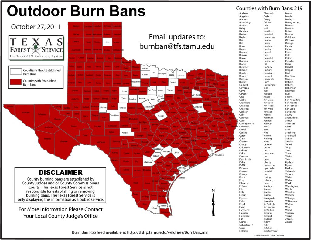 Fewer Counties Keeping Burn Bans In Place Kut Burn Ban Map Of Texas