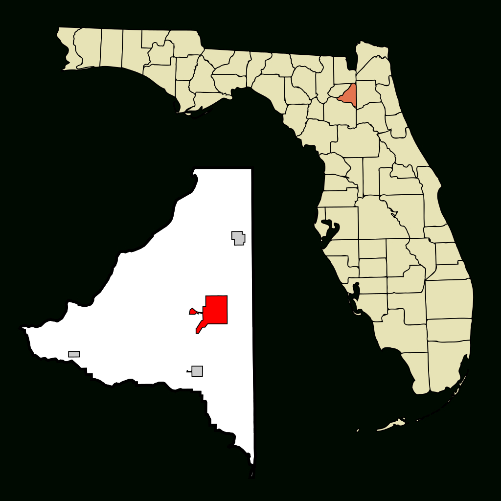 Fichier:bradford County Florida Incorporated And Unincorporated - Starke Florida Map