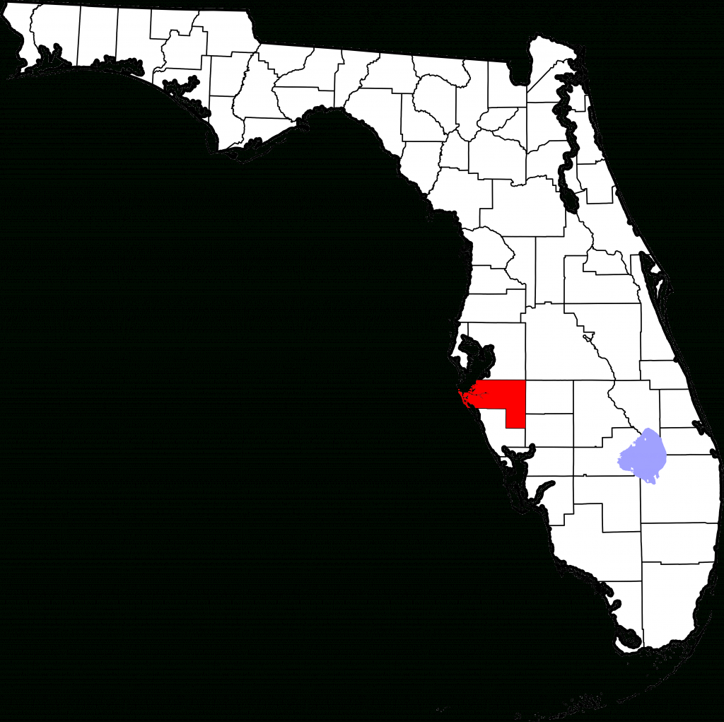 Fichier:map Of Florida Highlighting Manatee County.svg — Wikipédia - Manatee Florida Map