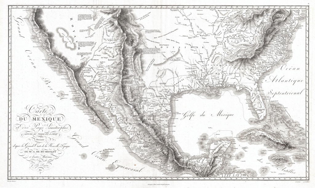 File:1811 Humboldt Map Of Mexico, Texas, Louisiana, And Florida - Texas Louisiana Map