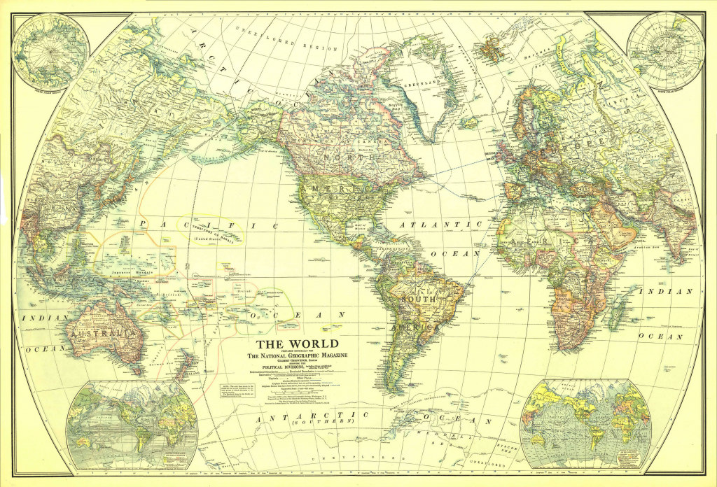 File:1922 World Map - Wikimedia Commons - National Geographic Printable Maps