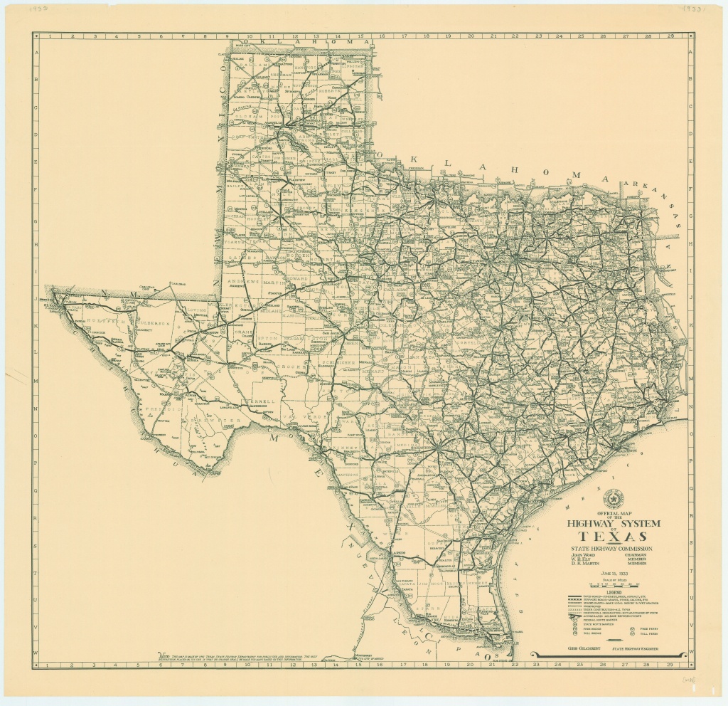 File:1933 Texas State Highway Map - Wikimedia Commons - Free Texas Highway Map