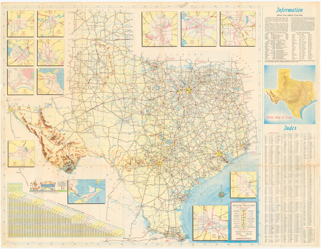 File1956 Official Texas Highway Map Small Wikimedia Commons Official Texas Highway Map 