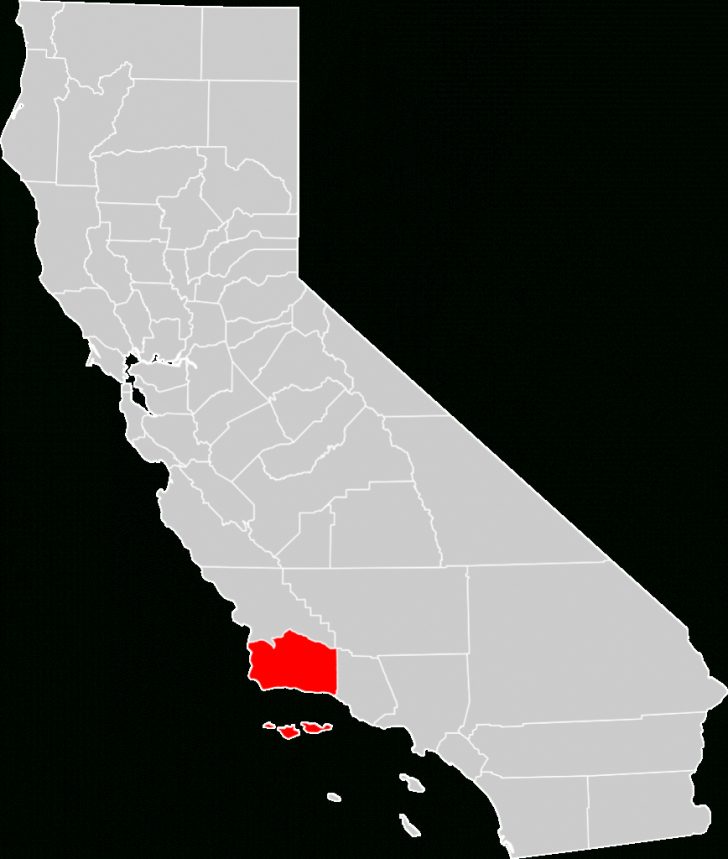 Map Of California Showing Santa Barbara