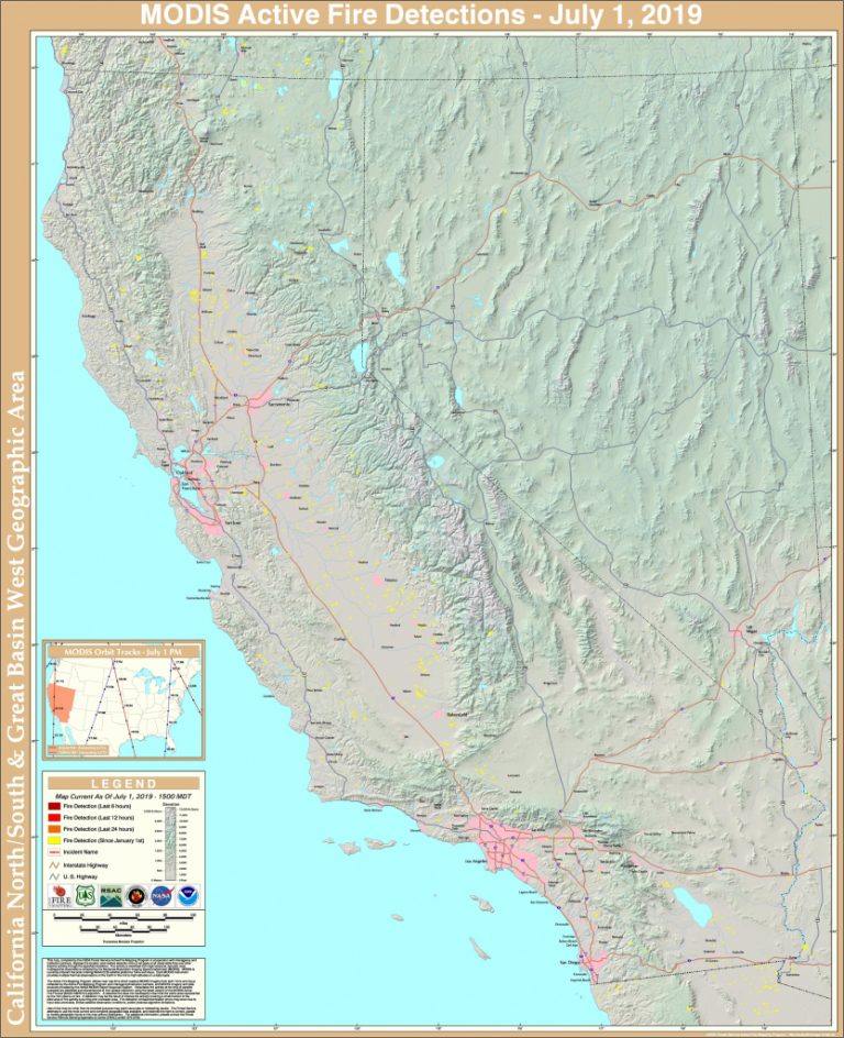 Fire Detection Maps - California Active Wildfire Map | Printable Maps